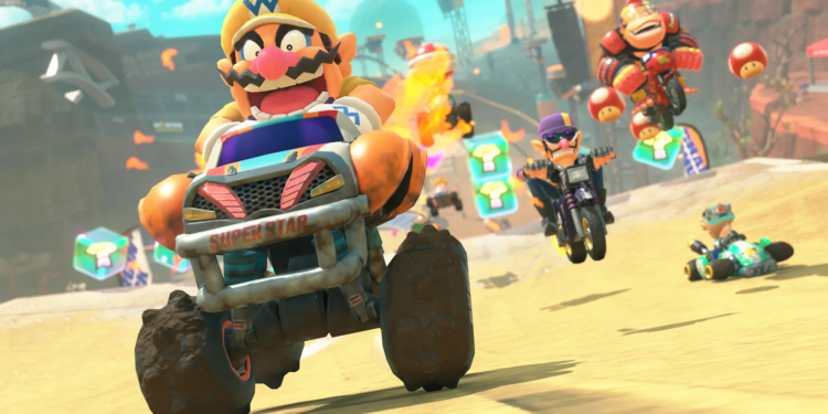 A screenshot from Mario Kart World.