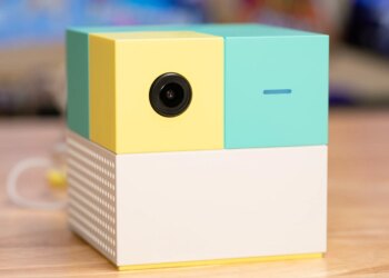 This one wide-angle camera tracks up to four people.