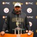 Head coach Mike Tomlin of the Pittsburgh Steelers speaking at a news conference.