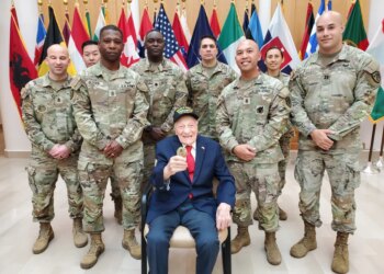 Dominick Critelli, the 104-year-old who will play the national anthem on the saxophone on Saturday Dec. 27.