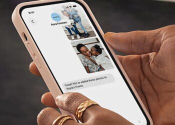 You can now text photos directly to Aura’s digital picture frames