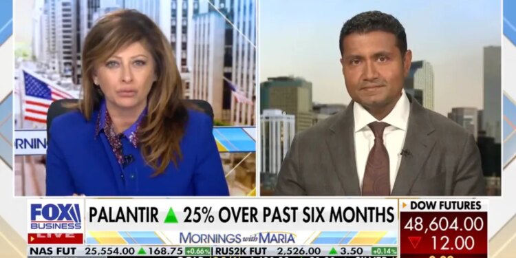 Palantir CTO Shyam Sankar on Fox Business' "Mornings with Maria."