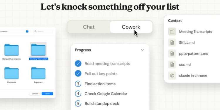 Anthropic wants you to use Claude to ‘Cowork’ in latest AI agent push