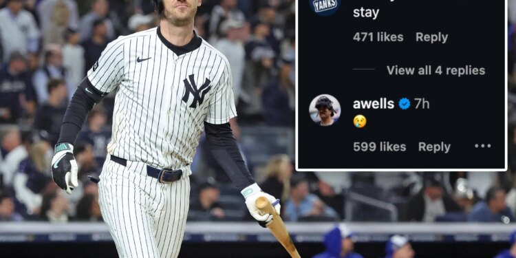 Austin Wells has concerning reply to Cody Bellinger's Instagram post