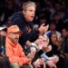 Comedian Ben Stiller reacts on celebrity row during the first half when the New York Knicks played the Phoenix Suns Saturday, January 17, 2026 at Madison Square Garden.