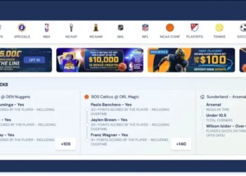 Screenshot of the BetRivers Sportsbook website showing various sports betting options and promotions.