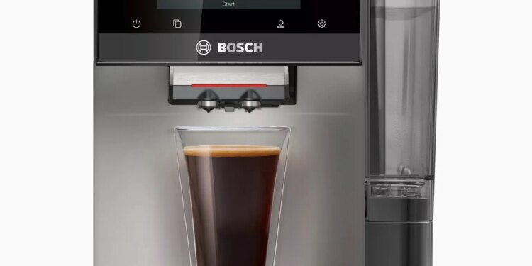 The 800 Series fully automatic espresso machine works with Bosch’s Home Connect app to integrate with Amazon Alexa and other smart home services.