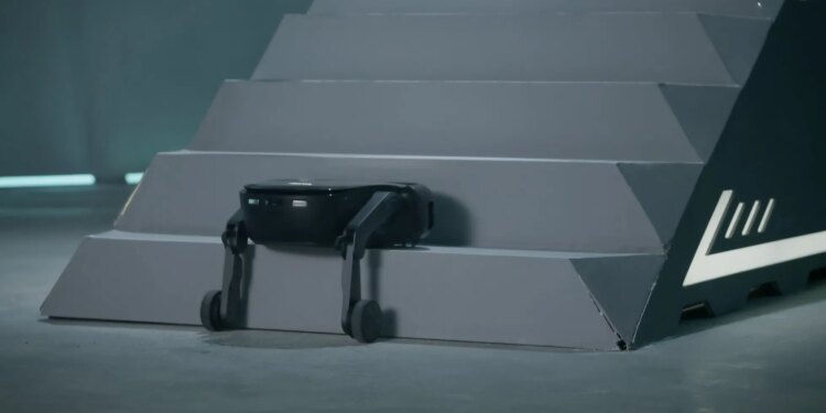 Roborock’s Saros Rover can climb stairs, but it sure looks silly doing it.