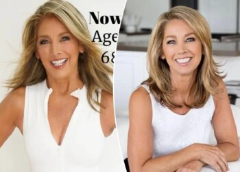 Denise Austin flaunts body in same white swimsuit from 36 years ago