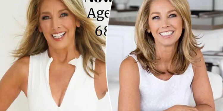 Denise Austin flaunts body in same white swimsuit from 36 years ago