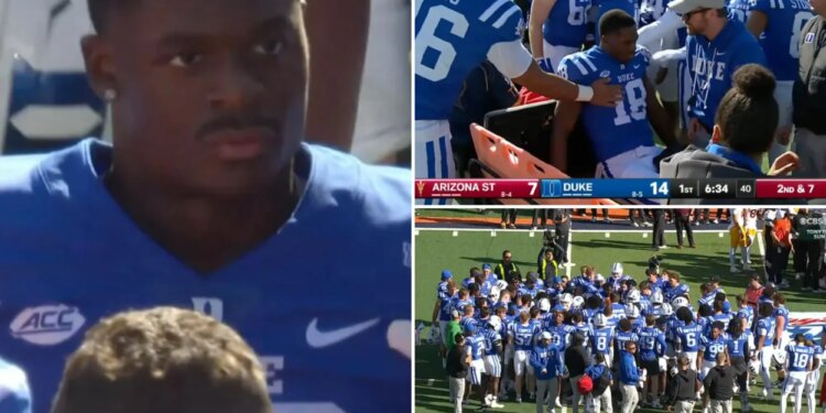 Duke lineman suffers gruesome injury in Sun Bowl