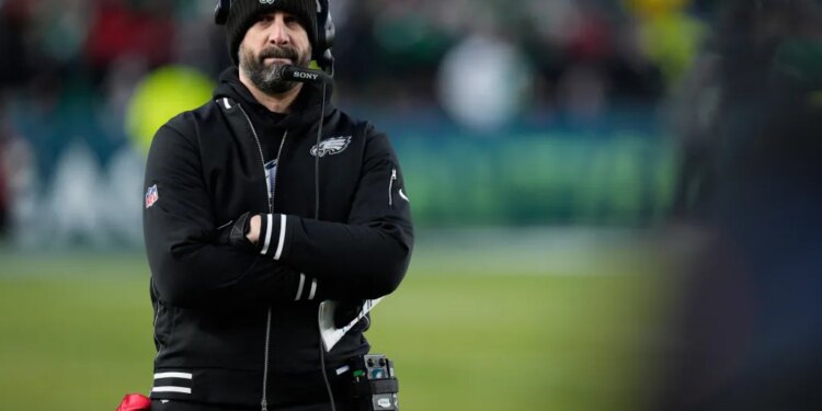 Philadelphia Eagles head coach Nick Sirianni on the sidelines.