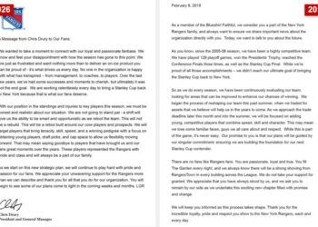 An image collage containing 1 images, Image 1 shows rangers letter 1.0 (2018) and 2.0 (2026)