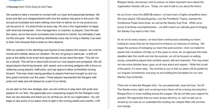 An image collage containing 1 images, Image 1 shows rangers letter 1.0 (2018) and 2.0 (2026)