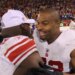 Osi Umenyiora celebrates and Giants' Super Bowl win.