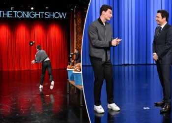 Fernando Mendoza cuts it up with Jimmy Fallon and shows off his arm