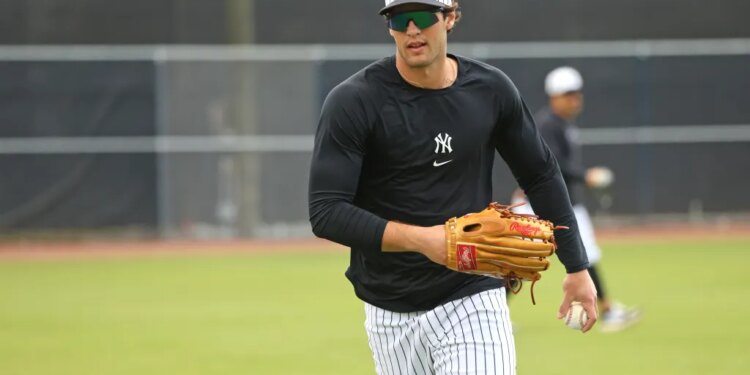 New York Yankees Spencer Jones during Spring Training in Tampa, Florida.