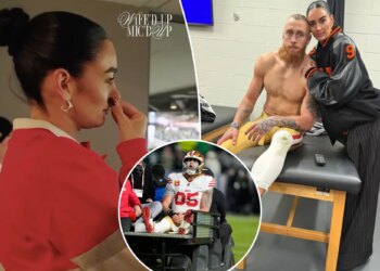 George Kittle's wife shares heartbreaking video of 49ers star's devastating injury