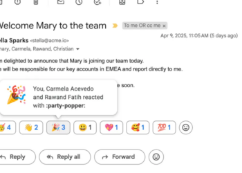 Gmail’s emoji reactions are coming for your work inbox