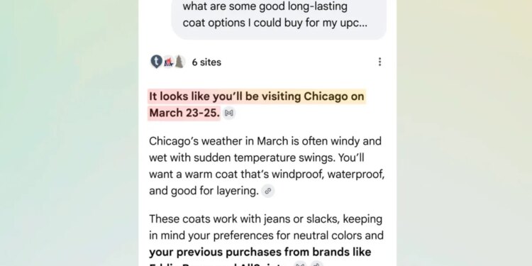 Google Search AI Mode can use Gmail and Photos to get to know you
