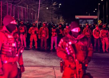 Demonstrators Outside Whipple Federal Building