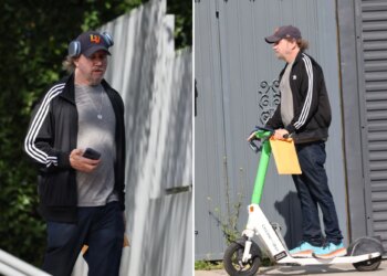 Jamie Kennedy looks unrecognizable in LA while riding an electric scooter