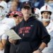 Stanford head coach Frank Reich watches during the first half of an NCAA college football game against North Carolina, Nov. 8, 2025, in Chapel Hill, N.C.