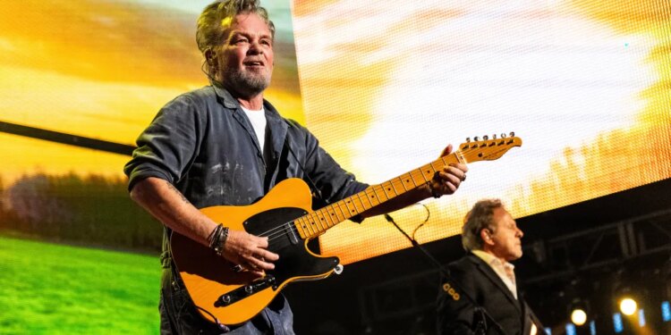 John Mellencamp performs during Farm Aid on Saturday, Sept. 23, 2023, in Noblesville, Ind.