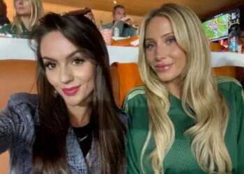 Jordon Hudson hangs with Alix Earle during national championship game appearance