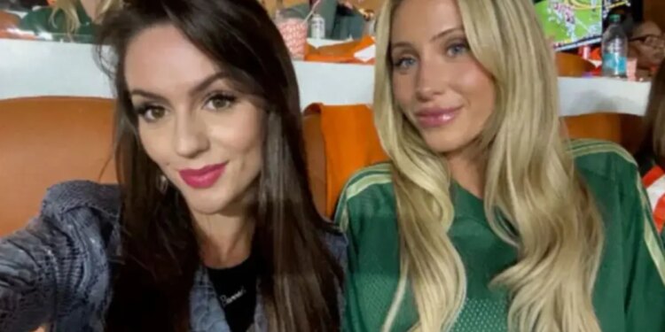 Jordon Hudson hangs with Alix Earle during national championship game appearance