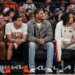 New York Knicks guard Josh Hart (3) looks on from the bench during the first half against the Phoenix Suns at Madison Square Garden.