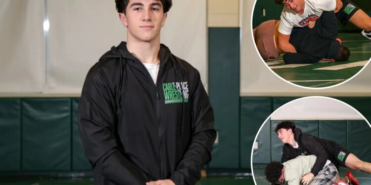 Justin Powers using Carle Place wrestling stardom to chase state title