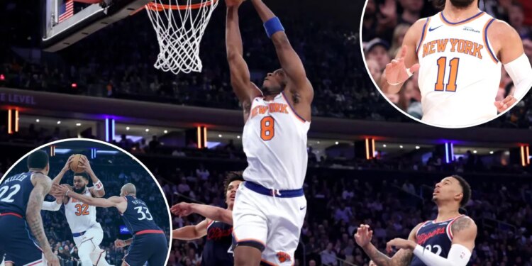 Knicks roll past Clippers late to snap four-game losing streak