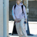 Knox Jolie-Pitt in a pink hoodie and graphic pants after a Muay Thai training session in Los Angeles.