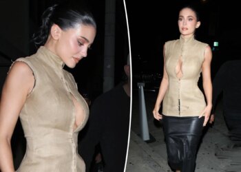 Kylie Jenner takes her cleavage to dinner at Craig's West Hollywood