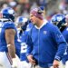 Giants head coach Mike Kafka on the sideline during a game.
