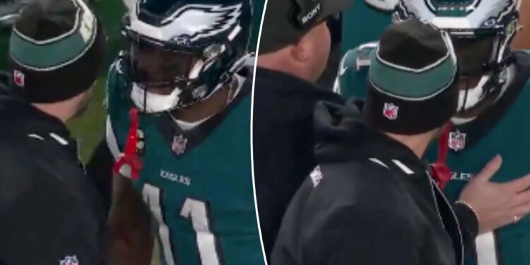 Nick Sirianni and A.J. Brown separated during heated Eagles exchange