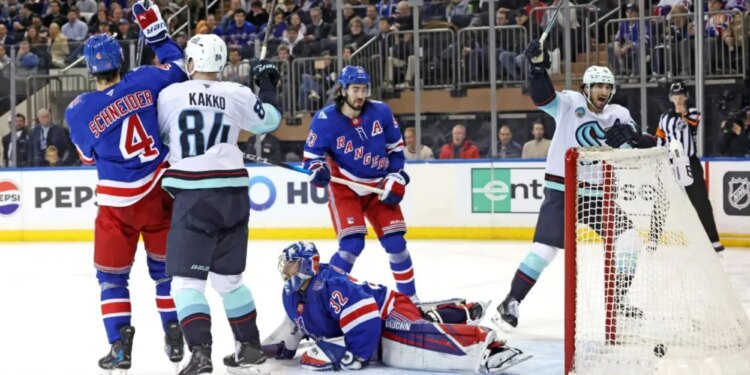 Rangers blow early lead in embarrassing loss to Kraken