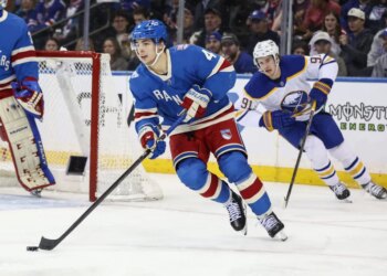 Braden Schneider’s name has come up recently as one of interest for the Sharks, whose GM, Mike Grier, is close with Rangers GM Chris Drury from their days playing together at Boston University and with the Sabres.