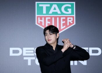 Jung Hoo Lee at the TAG Heuer "Designed To Win" campaign event.