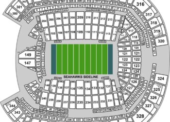 A map of Seattle's Lumen Field.