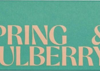Teal-colored Spring & Mulberry Mint Leaf Date Sweetened Chocolate Bar packaging.
