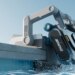 This robot pool cleaner lifts itself out of the water to charge