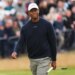 Tiger Woods looks on during the 2024 British Open at Royal Troon, an event in which he missed the cut.
