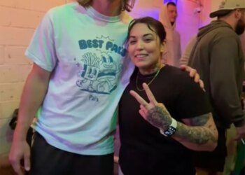 Jacksonville Jaguars quarterback Trevor Lawrence being squatted by a fan   while at Pete’s Bar in Neptune Beach after the Jaguars' 41-7 blowout win over the Titans on Sunday, January 4, 2026.