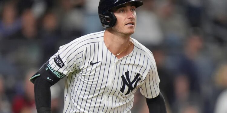 Cody Bellinger runs the bases after hitting a home run during the fourth inning of a baseball game against the Detroit Tigers Tuesday, Sept. 9, 2025, in New York.