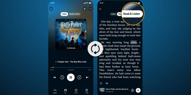 Audible syncs ebook reading and audiobook listening to keep you focused