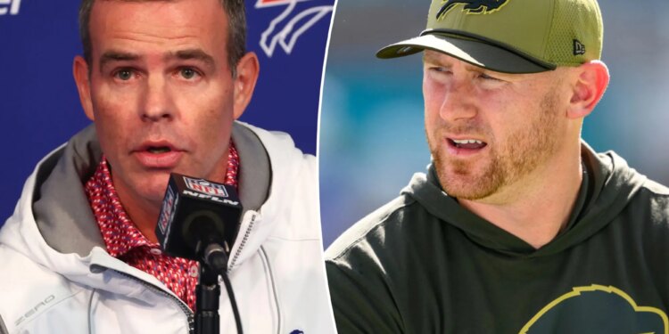 Bills' Brandon Beane offers three-word response to Joe Brady pushback