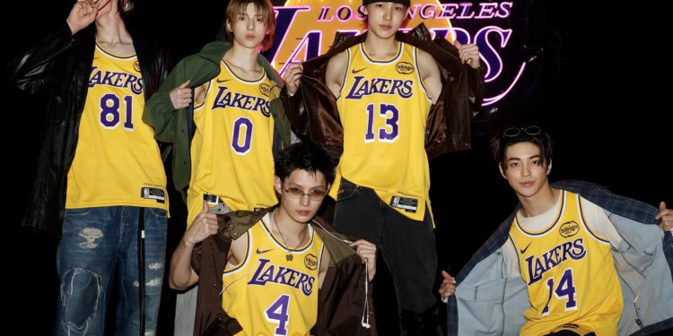 CORTIS at mavericks vs lakers ahead of NBA All-Star weekend