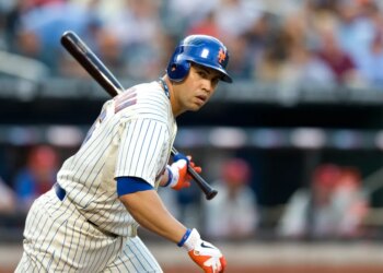 Carlos Beltran playing for the Mets.